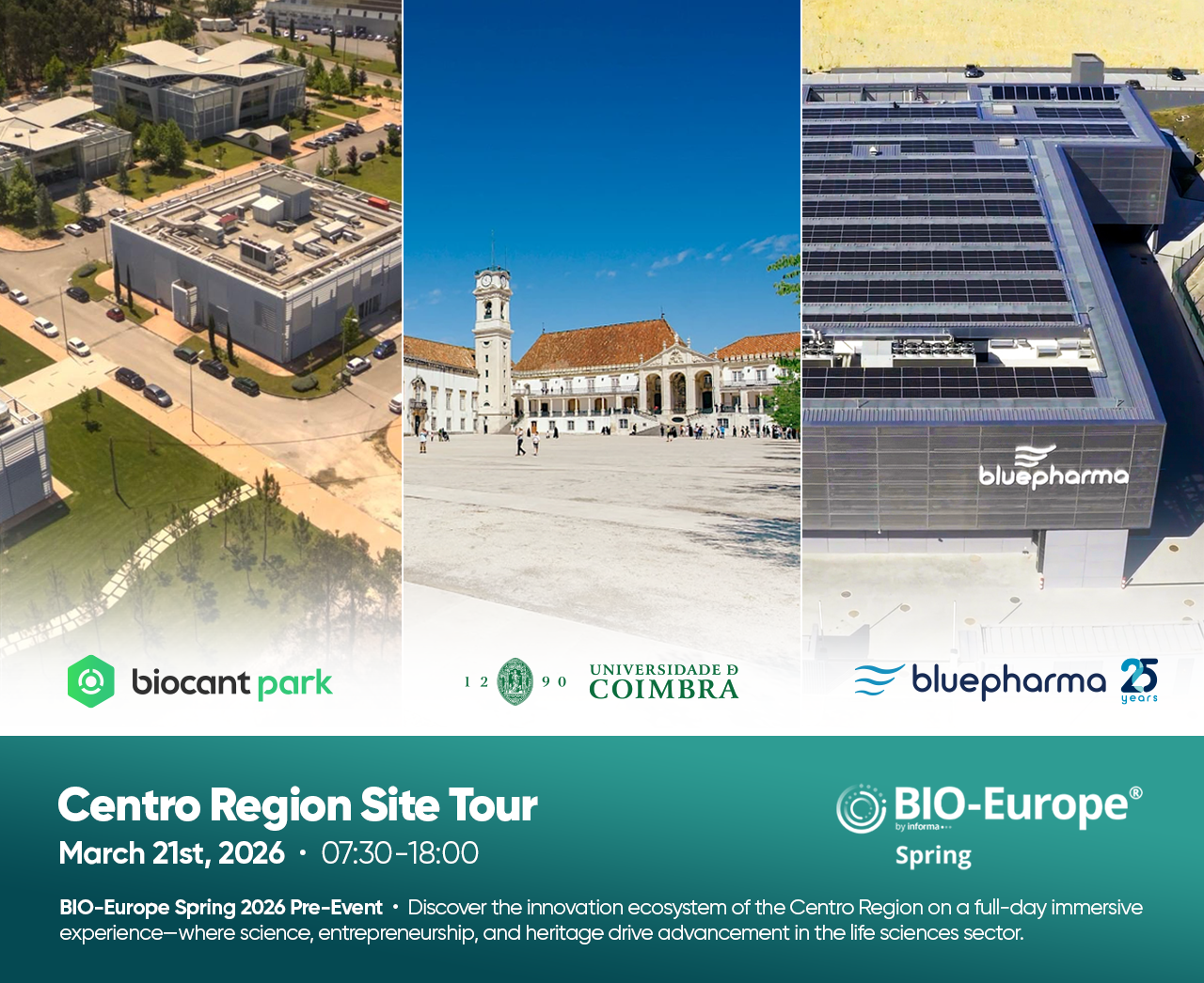 Pré-Evento BIO-Europe Spring 2026 Destaca Ecossistema de Inovação da Região Centro